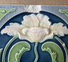 Germany - M O   P F - Antique Art Nouveau Majolica  Tile C1900
