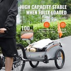 Uimoso Bike Cargo Trailer Bicycle Carrier Storage Cart 100 Lbs Load Carbon Steel