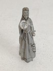 Vtg 1987 Gallo Pewter Sorceress Witch Medieval Faceted Crystal Figurine  signed 