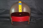 Vtg 1976 Riddell Pac3 Good Used Worn Red Brown Game Football Helmet Shell