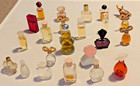 Vintage Lot Of 23 Mini Designer Perfume Bottles Armani Liz Taylor Avon Barynia 