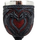 Ebros Celtic Dual Dragon Romantic Heart Vial Of Blood Wine Goblet 7 h Chalice