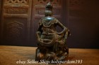 8 8  Old Tibet Bronze Gilt Free Seat Kwan-yin Guan Yin Goddess Statue Sculpture