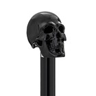Luxury Black Skull Shoehorn Enameled Handle Wood Shaft Abs End 50cm