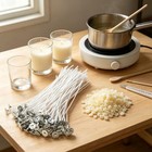 100 Pre-waxed Cotton Candle Wicks For Diy Candle Making - 6 Inch