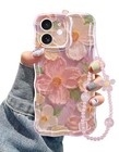  Oil Painting Flower Compatible With Iphone 11 Case  With Bracelet Chain