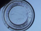 Clear Clyde Glass Co  Clyde N y  Canning Jar Insert Pt  Qt  Hg
