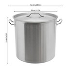 100 Quart Large Stock Pot Stainless Steel W  Lid For Restaurant Kitchen Cooking