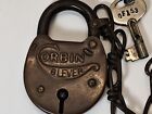 Corbin 6 Lever Padlock With Original Key Vintage Lock Antique Locks
