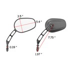 Black Rear View Mirrors Fit For Harley Touring Street Road Glide Sportster 1200