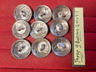 9 Real Genuine Us Buffalo Indian Head Nickel Domed Shank Coin Buttons 3 4  5 s h
