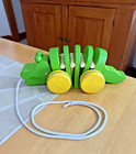 Vintage Plan Toys Dancing Crocodile Wooden Pull Toy Baby Einstein Green - 9 