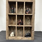 Vintage Wooden Miniature Display Case Thimble Trinket Shelf Shadow Box 13 5 X10   