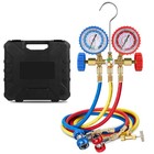 3 Ways Manifold Gauge Set For Ac Refrigeration Charging Hose R134a R22 R12 R502