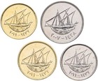 Kuwait  Coins Set  2  4 Coins  Aunc-unc  2007-2011