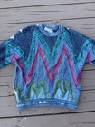 Coogi Blues 100  Cotton Ss Vintage Sweater Multicolor Blue Pink Green Yellow