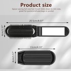 3pcs Folding Travel Hair Brush With Mirror  Mini Comb wet Brushes  Compact 