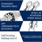 20 50 100pcs Stainless Steel Fishing Rolling Barrel Swivels Connector Weled Ring