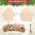 Cochie Wooden Christmas Ornaments To Paint For Kids Adults Gingerbread House 