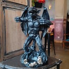 Dragon Bottle Wine Glass Holder Gargoyle Vine Rack Gothic Statue Man Cave Medive