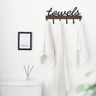 Dahey Towel Rack With 6 Hooks  Towel Holder Wall Mount Bathroom Organizer Rus   