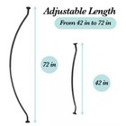 Curved Shower Rod In Matte Black 42 - 72 In 