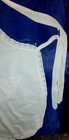 Beautiful White Trousseau   Full Vintage Apron Eyelet Trim Emboidered Monogram