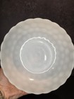 Vintage Anchor Hocking White Milk Glass Bubble Pattern Serving Bowl 