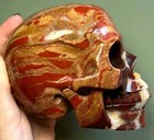 Large 5  Hand Carved Natural Crystal Skull  Red Jasper Gemstone  Skullis