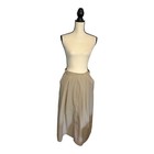 Vtg Particulars By Countryparts A Line Skirt Tan Womens 12 Pleated Pockets Twill