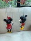 Vintage Mickey Mouse   Minnie Mouse Marionette Figurines Set