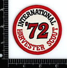 1972 International Harvester Scout Embroidered Patch Cream dk red Iron-on Sew-on