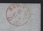 1846 U s  Stampless Folded Letter - New York  Ny To Boston  Ma - Ny 5   Postmark