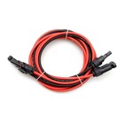 True Silicone Wire 10awg Solar Panel Extension Cable Connectors Black Red
