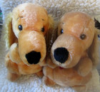 Vintage Lot  2  Dakin Crocker National Bank Spaniel Dogs Plush W collar And Tag