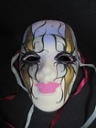 Ceramic Mardis Gras Gold Silver Wall Mask New Orleans Signed Sally New Orleans C