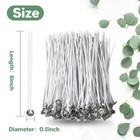 100pcs Candle Wicks For Candle Making - Maqihan Mechas Para Velas 6 Inch Whit   