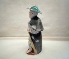Antique Chinese Porcelain Miniature Man Figurine Import Hand Painted Marked