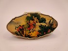 Stratton Lipview Mirror England Fragonard Romantic Scene Vintage Lipstick Clip