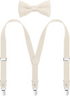 Men s Boys  Bow Tie And Suspenders Elastic Adjustable Y-back