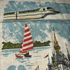 Vintage 1970 s Walt Disney World Cinderella Castle Kitchen Hand Towel Tapestry