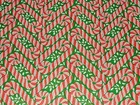 Vtg Christmas Wrapping Paper Gift Wrap 1960 Candy Cane Holly Nos Gold Scroll