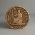1813 Field Marshal Wellington Copper 1 2 Penny Token Lower Canada Engrailed Edge