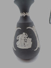 Vintage Wedgwood Bud Vase Black white Jasperware Greek Mythology Theme 4 5 