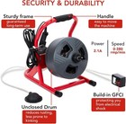 Electric Drain Cleaner Machine 50ft X 5 16  Sewer Snake For 3 4 -3  Pipes