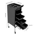 5-drawer Rolling Barber Beauty Salon Cabinet Trolley Stylist Station Equipment