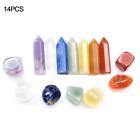 14pcs lot Natural Obelisk Quartz Crystal Wand Double Healing Reiki Point X42025
