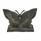 Antique Bronze Butterfly Bookends Set Resin Decorative Book Supports 10 25 Inch