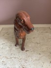 Vintage  Hand Painted Porcelain Figurine Irish Setter Dog