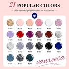 Vanreesa 24 Pcs Gel Nail Polish Set  21 Colors Gel Polish With Base Coat Glossy